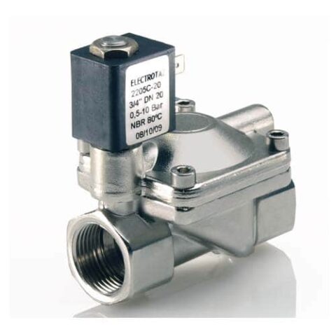 Electrovalvulas NC de apertura servoasistida - Latón